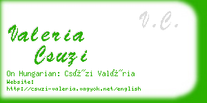 valeria csuzi business card